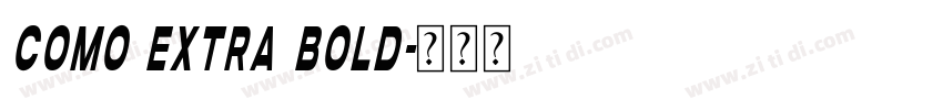 Como Extra Bold字体转换